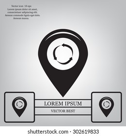 Map pointer flat icon. Vector Eps 10