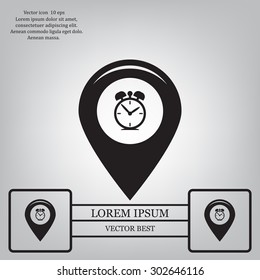 Map pointer flat icon. Vector Eps 10