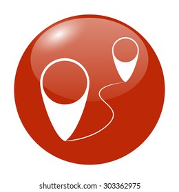 Map pointer flat icon, vector illustration. Flat design style.