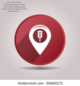 Map pointer flat icon. Vector Eps 10