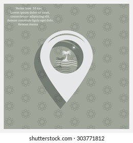 Map pointer flat icon. Vector Eps 10