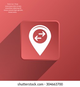 Map pointer flat icon. Vector Eps 10