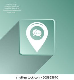 Map pointer flat icon. Vector Eps 10