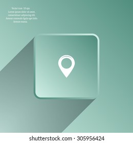 Map pointer flat icon, vector illustratio