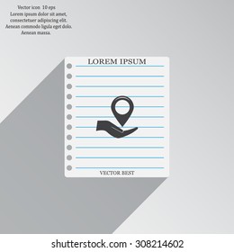 Map pointer flat icon, vector illustratio