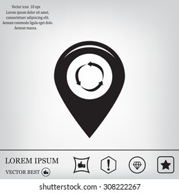 Map pointer flat icon. Vector Eps 10