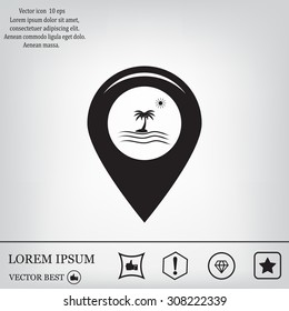Map pointer flat icon. Vector Eps 10