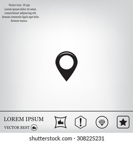 Map pointer flat icon, vector illustratio