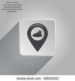 Map pointer flat icon. Vector Eps 10