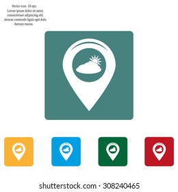 Map pointer flat icon. Vector Eps 10