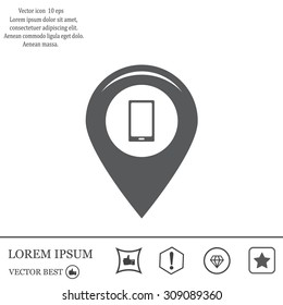 Map pointer flat icon. Vector Eps 10