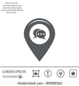 Map pointer flat icon. Vector Eps 10