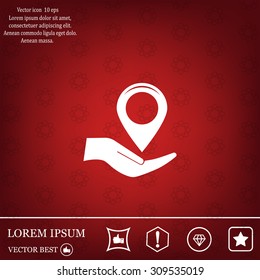 Map pointer flat icon, vector illustratio