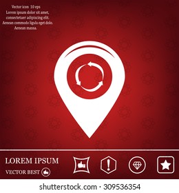 Map pointer flat icon. Vector Eps 10
