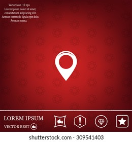 Map pointer flat icon, vector illustratio