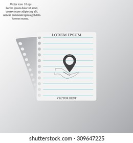 Map pointer flat icon, vector illustratio