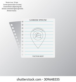 Map pointer flat icon. Vector Eps 10