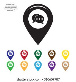 Map pointer flat icon. Vector Eps 10