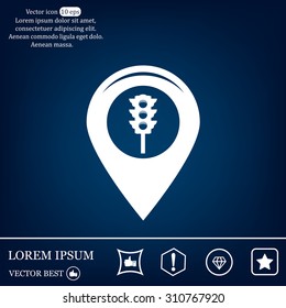 Map pointer flat icon. Vector Eps 10