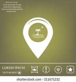 Map pointer flat icon. Vector Eps 10