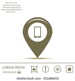 Map pointer flat icon. Vector Eps 10