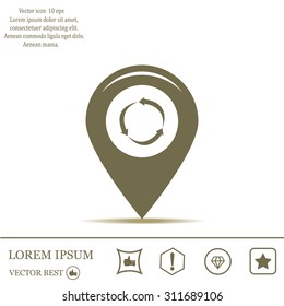 Map pointer flat icon. Vector Eps 10