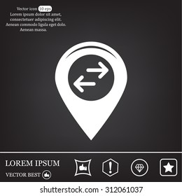 Map pointer flat icon. Vector Eps 10