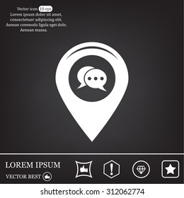 Map pointer flat icon. Vector Eps 10