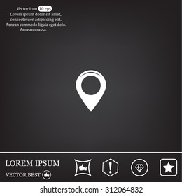 Map pointer flat icon, vector illustratio