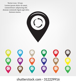 Map pointer flat icon. Vector Eps 10