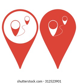 Map pointer flat icon, vector illustration. Flat design style.