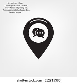 Map pointer flat icon. Vector Eps 10