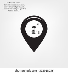 Map pointer flat icon. Vector Eps 10