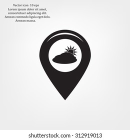 Map pointer flat icon. Vector Eps 10
