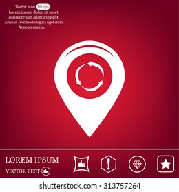 Map pointer flat icon. Vector Eps 10