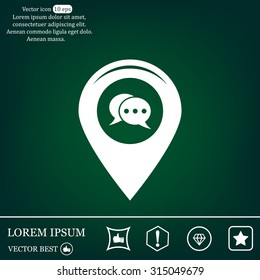 Map pointer flat icon. Vector Eps 10