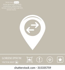 Map pointer flat icon. Vector Eps 10