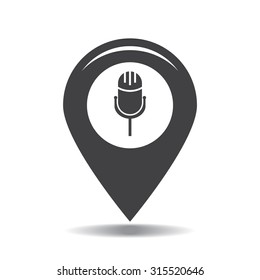 Map pointer flat icon. Vector Eps 10