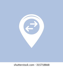 Map pointer flat icon. Vector Eps 10