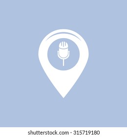 Map pointer flat icon. Vector Eps 10