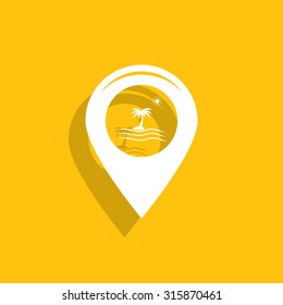 Map pointer flat icon. Vector Eps 10
