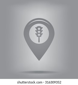 Map pointer flat icon. Vector Eps 10