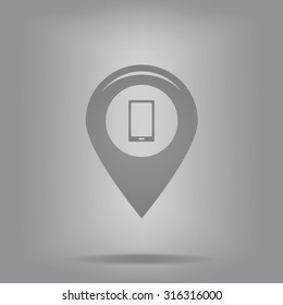 Map pointer flat icon. Vector Eps 10