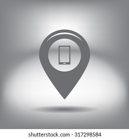 Map pointer flat icon. Vector Eps 10