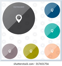 Map pointer flat icon, vector illustratio