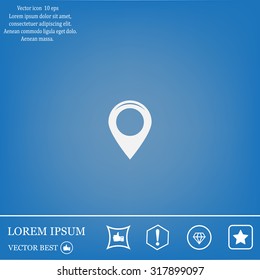 Map pointer flat icon, vector illustratio