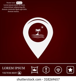 Map pointer flat icon. Vector Eps 10