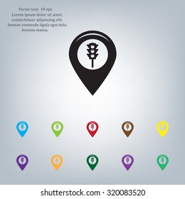 Map pointer flat icon. Vector Eps 10