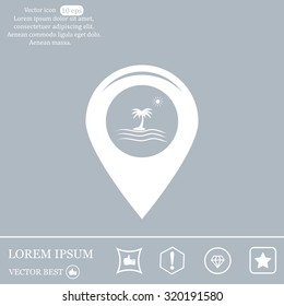 Map pointer flat icon. Vector Eps 10