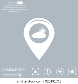 Map pointer flat icon. Vector Eps 10